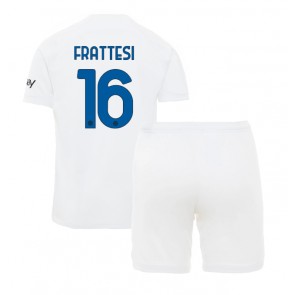 Inter Milan Davide Frattesi #16 Gostujuci Dres za Dječji 2023-24 Kratak Rukavima (+ kratke hlače)